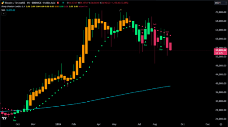 Bitcoin Sees 2 Consecutive Heikin Ashi Signals On The Weekly Chart, What This Means