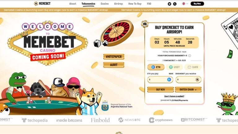 Memebet Token Launches New Presale, Brings GambleFi to Meme Coins – Next Crypto to Explode?