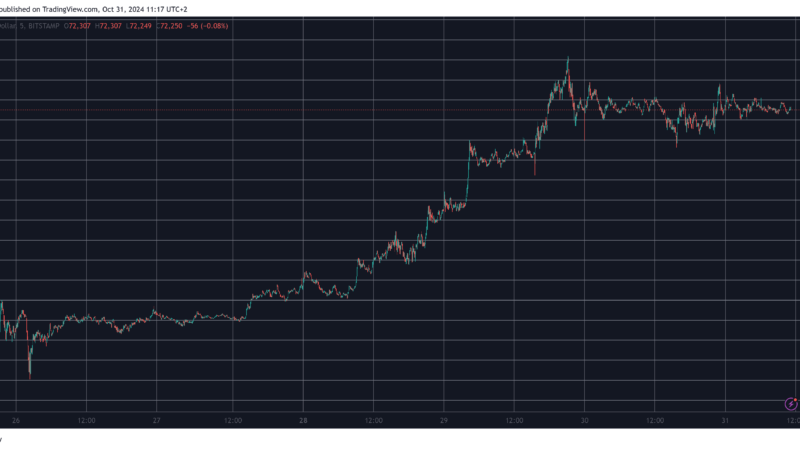 Bitcoin Dominance Skyrockets to 3.5-Year High as BTC Maintains $72K (Market Watch)