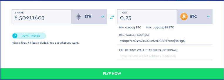 Flyp.me – Groundbreaking Instant Cryptocurrency Exchanger