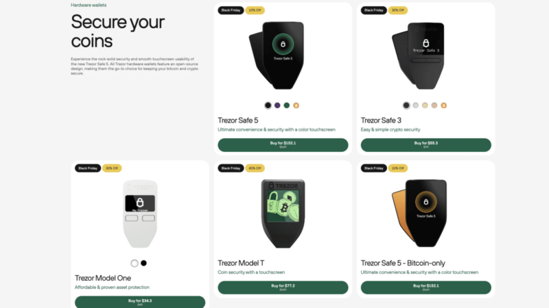 Trezor Announces Exclusive Black Friday 2024 Deals to Secure Your Crypto