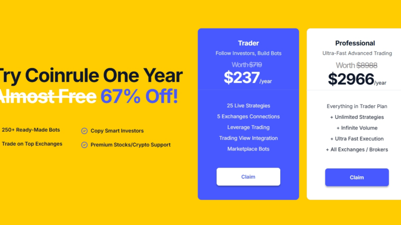 Unleash Automated Crypto Trading with Coinrule’s Black Friday Savings