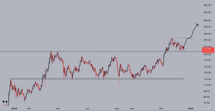 Solana Bull Flag Signals A Breakout To $300 – Analyst Shares Key Levels