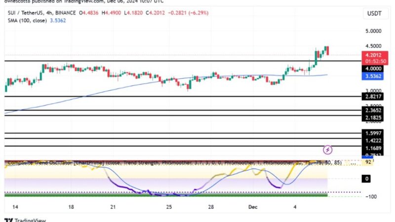 SUI Flashes Overbought Warning, Will A Price Correction Follow?