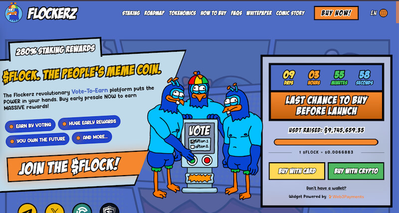 Flockerz Presale Nears $10M as Trump Inauguration Nears. Are Pro-Crypto Times Coming?