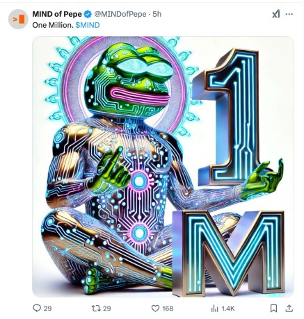 Une nouvelle ère avec l’agent IA MIND of PEPE : 1M$ levés en 24 heures dès la prévente