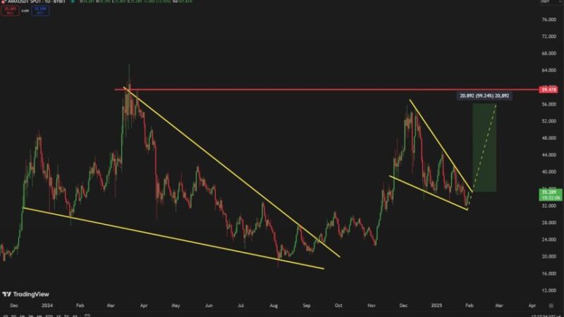 Avalanche Forms A Falling Wedge On The Daily Chart – Breakout Target Set At $56