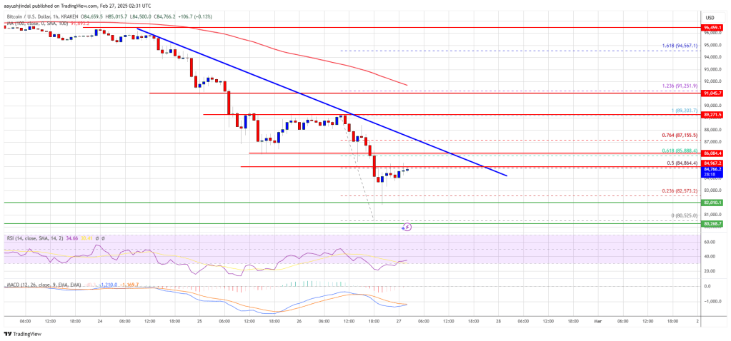 Bitcoin Price Drops Again—Is $80K the Last Defense for Bulls?