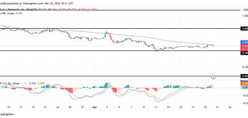 FET Turning The Tide: Price Climbs Steady After A Rebound At $0.452