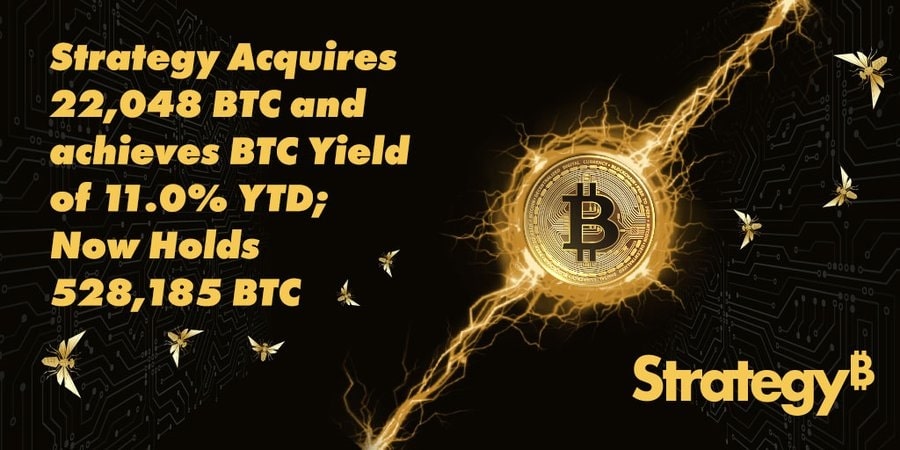 Bitcoin’s Latest Milestone: Strategy Purchases 22,048 More BTC for $1.92 Billion