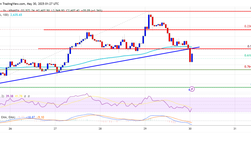 Ethereum Price Faces Mild Correction — Support Levels in Focus