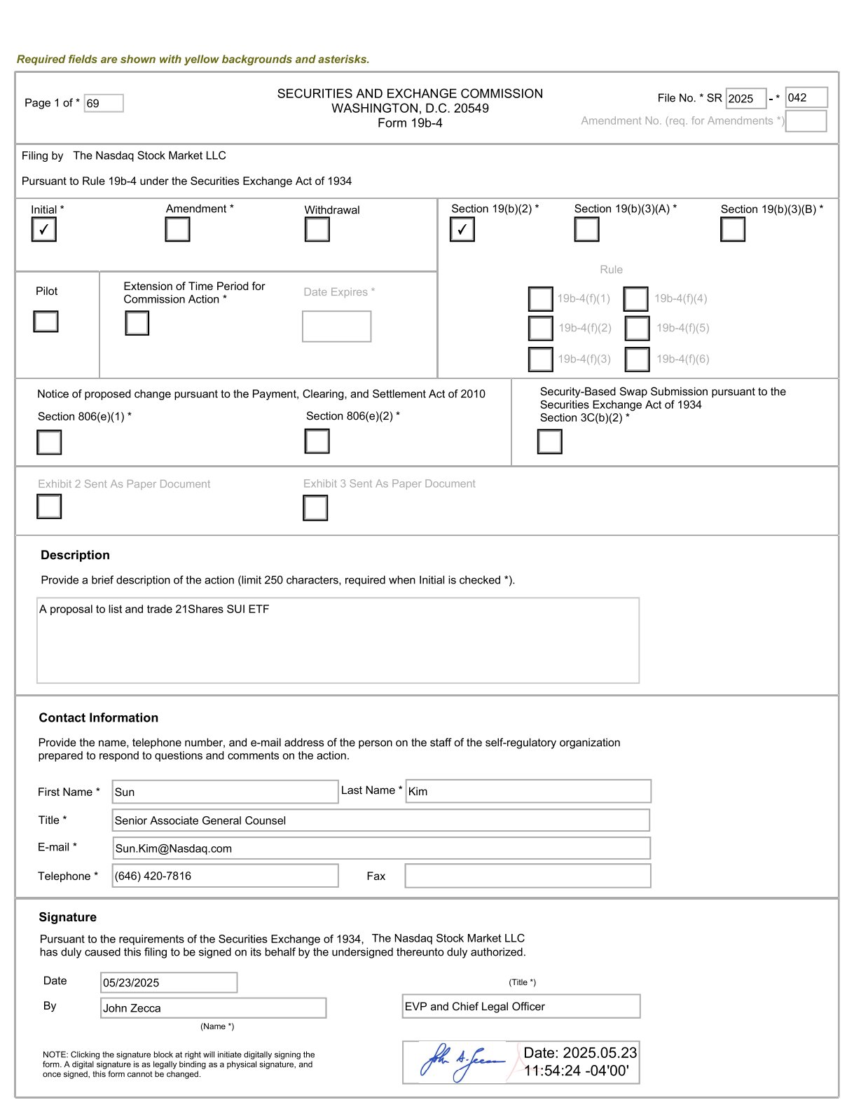 SUI Price Action Unveiled: 21Shares files for SUI ETF