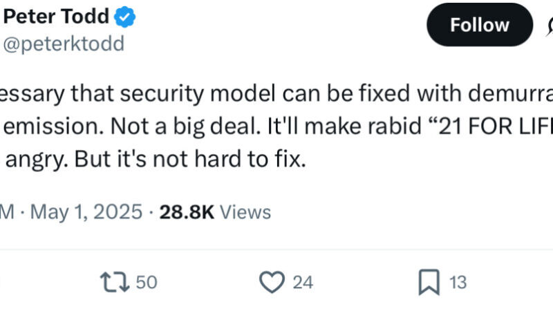 Top Bitcoin Developer Peter Todd Questions 21M Cap: Would You Still Hold?