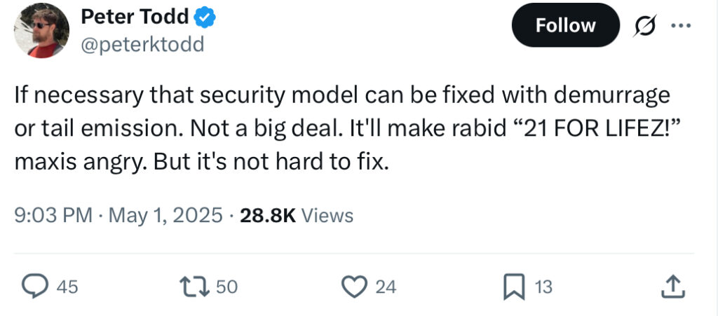 Top Bitcoin Developer Peter Todd Questions 21M Cap: Would You Still Hold?