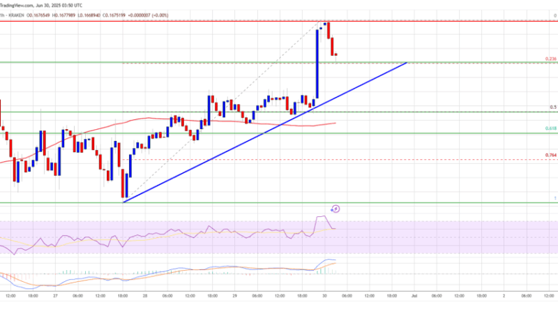 Dogecoin (DOGE) Recovery Sees Uptick — But Lacks Follow‑Through at $0.168