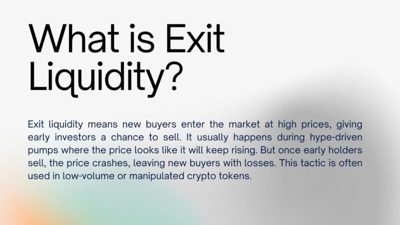 Exit Liquidity in Crypto: What It Means and Why It Matters