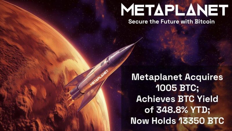 Metaplanet Raises ¥30B via 0% Bonds to Acquire 1,005 BTC
