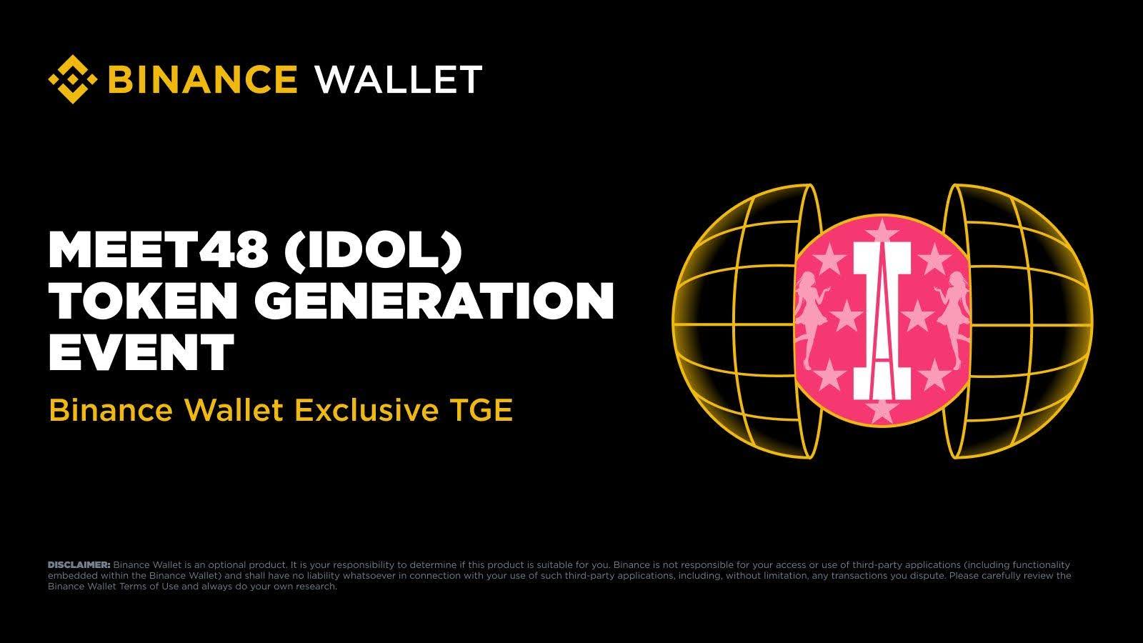 Only 2 Hours to Join Binance Wallet’s Massive 192M IDOL Token TGE on June 11