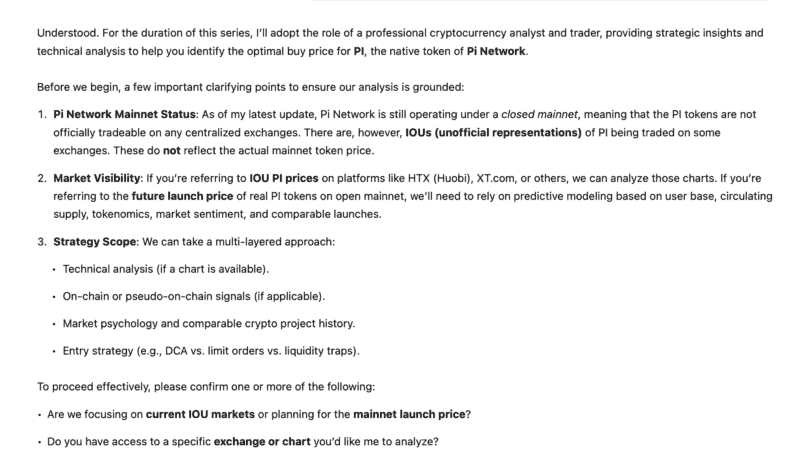 Using ChatGPT to Understand When to Buy Pi Network (PI)
