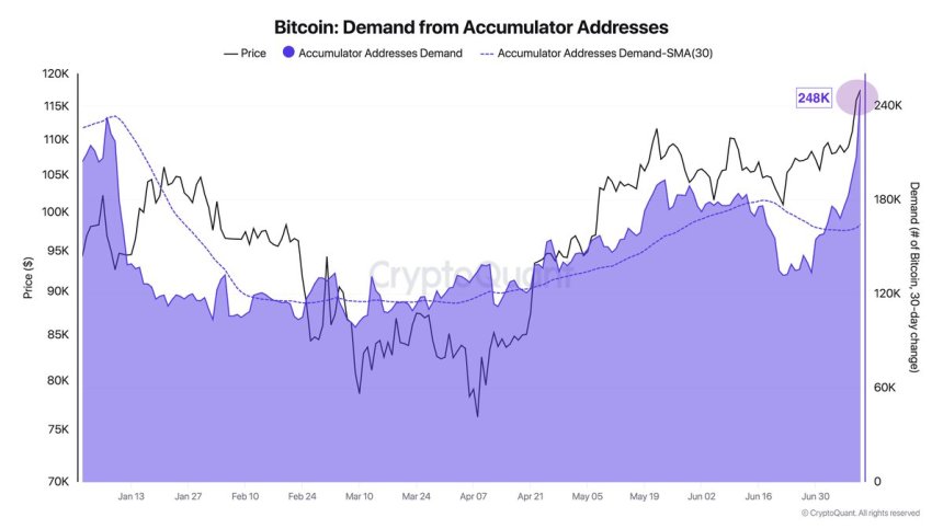$30B In Bitcoin Added By Accumulator Wallets: Are Long-Term Players Preparing Early?