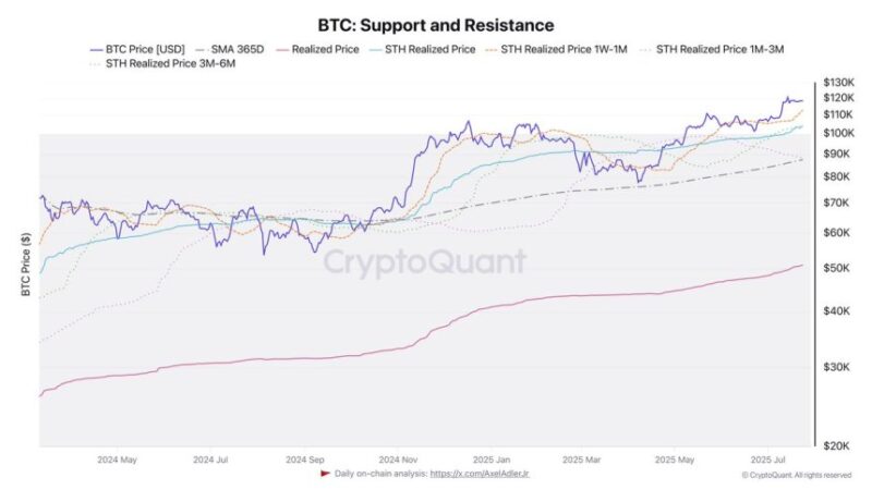 Bitcoin STH Realized Price Chart Reveals Key Defense Zones Amid Volatility