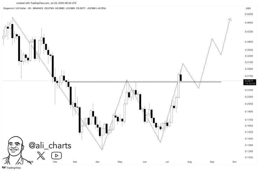 Dogecoin Retests Crucial Support Following 8.6% Drop – Here Are The Levels To Watch
