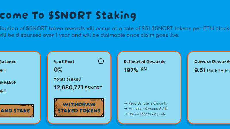 Is $SNORT Token Presale a Notable Staking Opportunity? Early Participants Report High APY