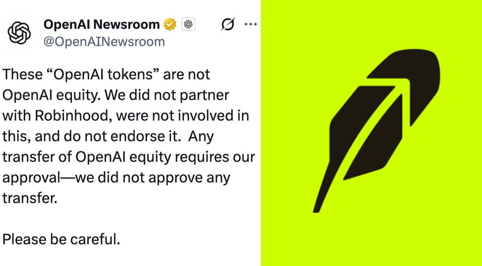 OpenAI Denies Involvement in Robinhood’s Controversial Tokenized Stock Launch