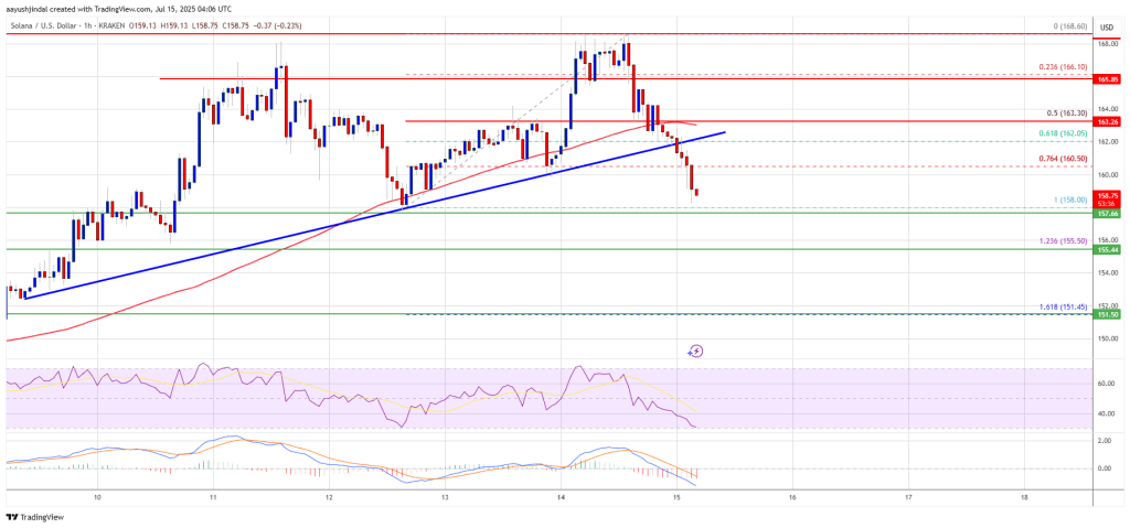 Solana (SOL) Pulls Back — Can Buyers Defend The $155 Line?