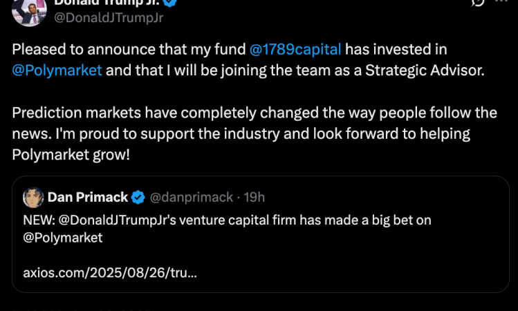 Best Crypto to Buy as Trump Jr. Backs Polymarket With Major Investment
