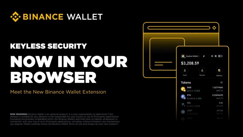 Binance Unveils Keyless Wallet Extension for Chrome with MPC Security and Multi-Chain Support