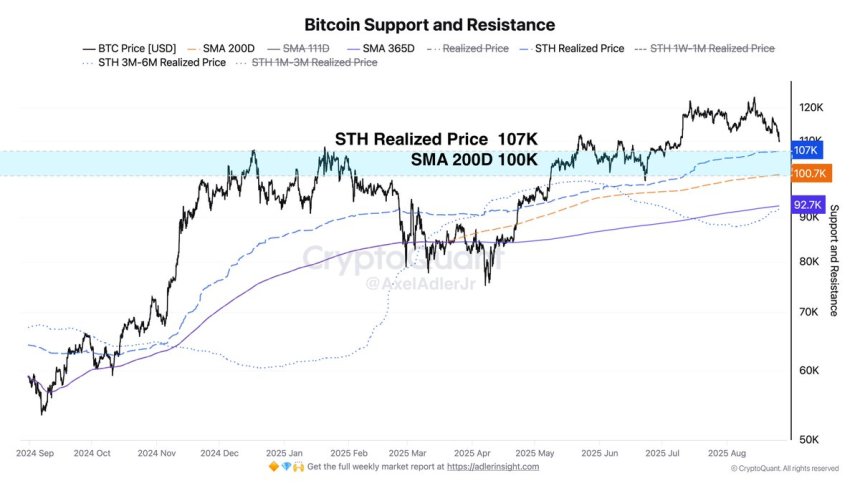 Bitcoin STH Cost Basis Aligns With Critical Indicator: Support Builds Around $100K Level
