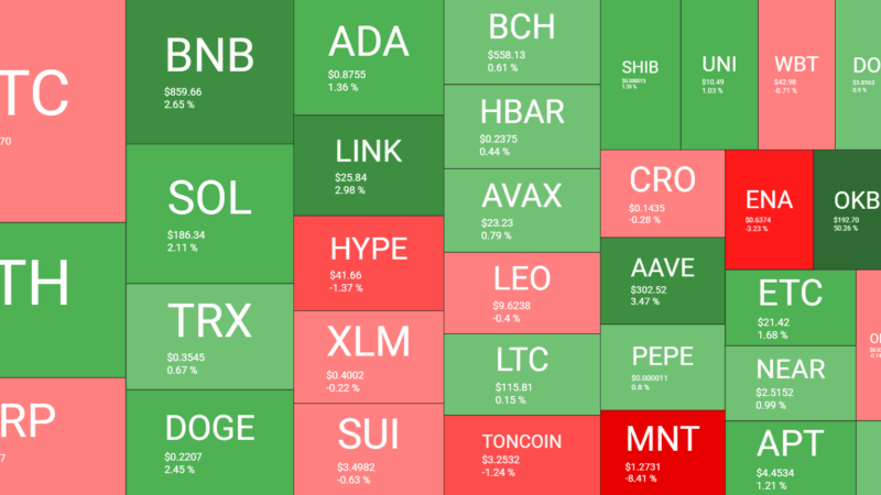 BNB Sets New ATH, OKB Explodes Another 50%, BTC Struggles Below $114K: Market Watch