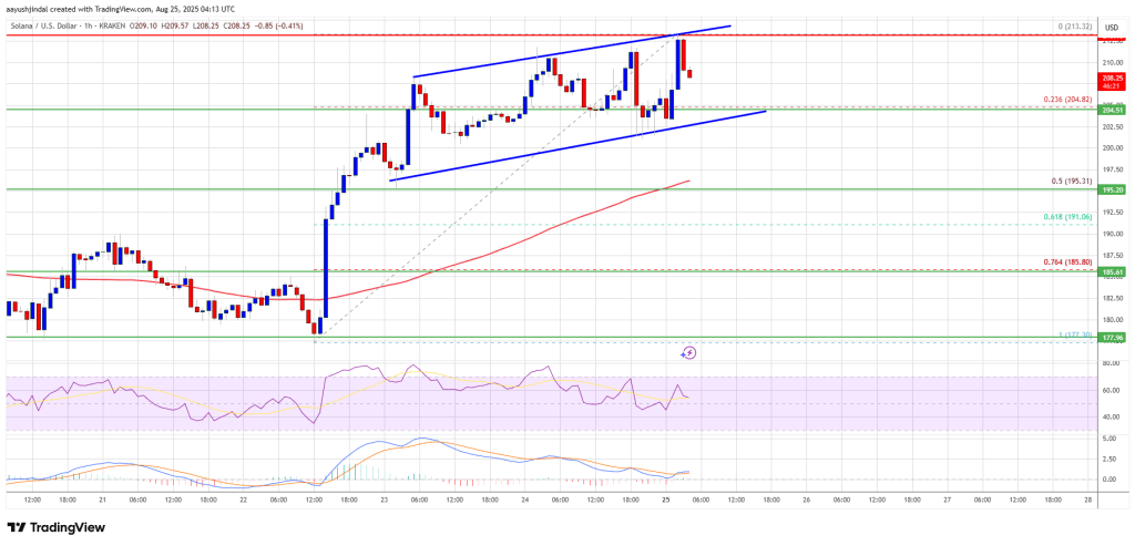 Solana (SOL) Closes Above $200 Mark, Bulls Aim for Another Breakout