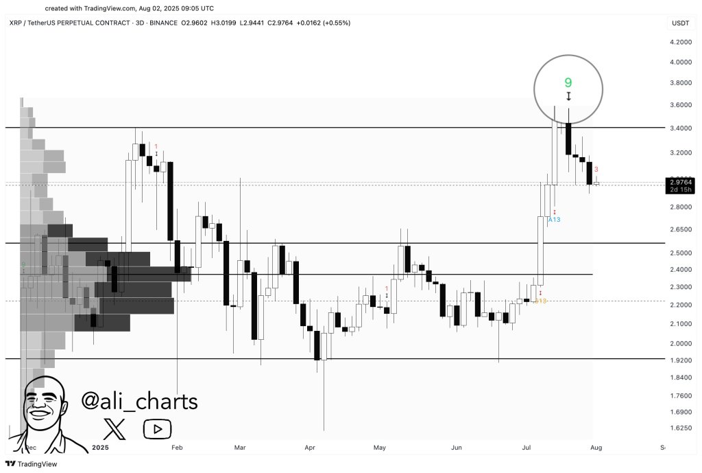 XRP May Be Headed For A Deeper Correction, Warns Analyst