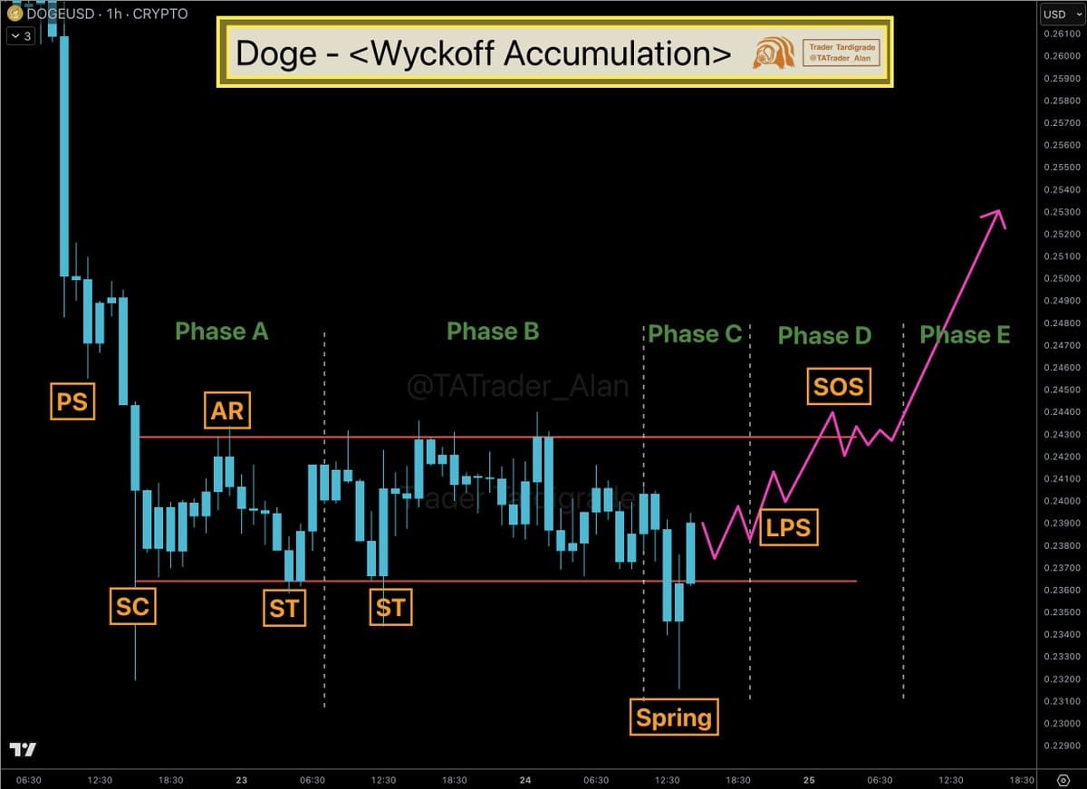 Dogecoin Bounce Sparks Hopes of Bullish Wyckoff Rally