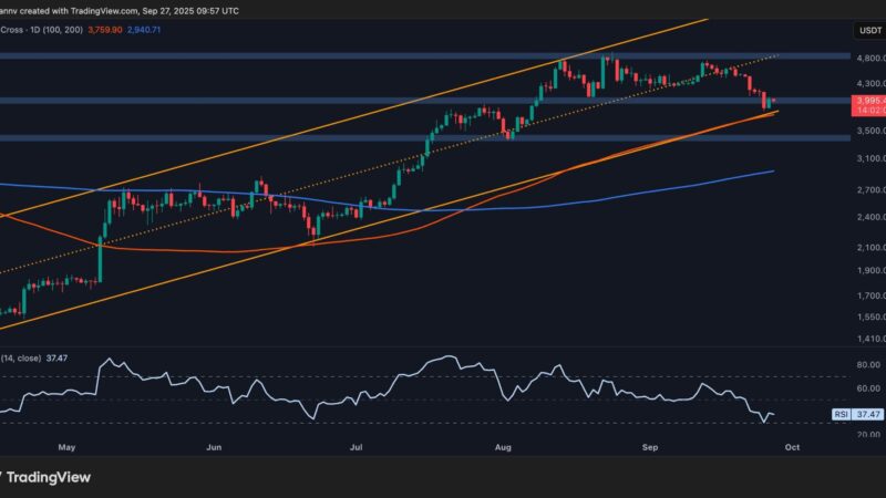 ETH Risks Further Downfall to $3.5K if This Support Cracks: Ethereum Price Analysis