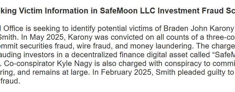FBI Launches Safemoon Victim Appeal: Will SFM Investors Get Money Back?
