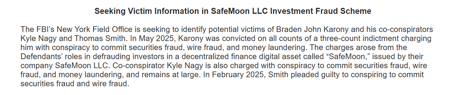 FBI Launches Safemoon Victim Appeal: Will SFM Investors Get Money Back?
