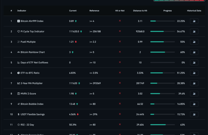 100% Of Bitcoin Bull Market Peak Indicators Remain Untouched, Is There Still Room To Run?
