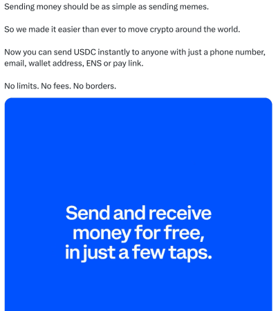 Best Wallet Benefits as Coinbase Adds P2P Payments in $USDC