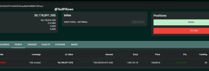 Bitcoin Whale Goes Big — $255M Longs Opened Before Trump–China Summit