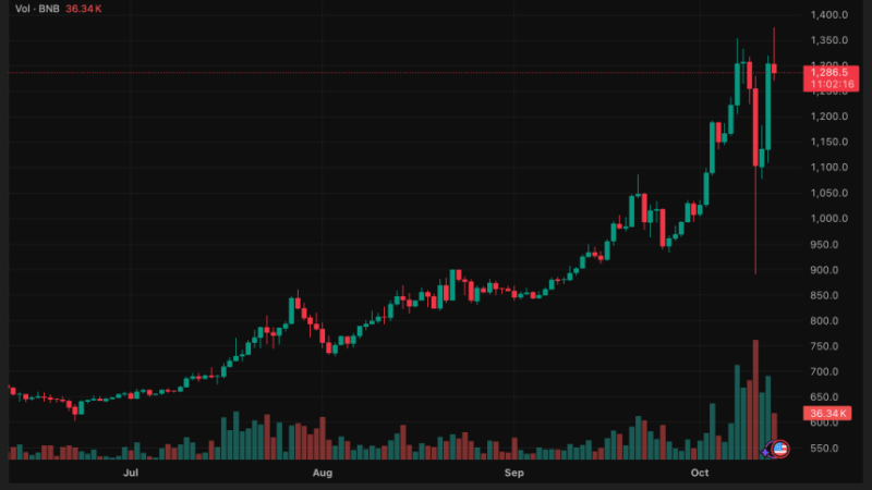 BNB Price Nears $1,500 Record High as 16% Rally and CZ’s Comments Fuel Bullish Momentum