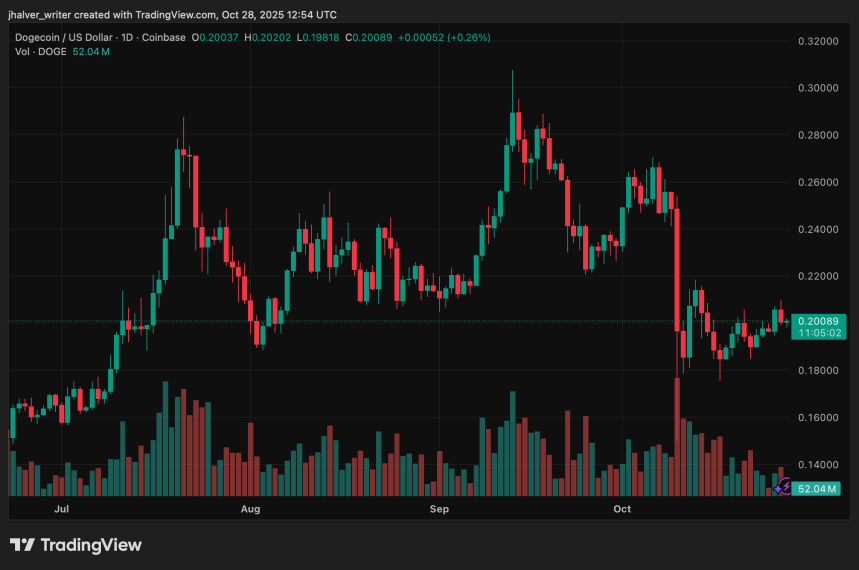 Dogecoin Price Struggles at $0.20 Support Amid Whale Selloff and Futures Liquidations