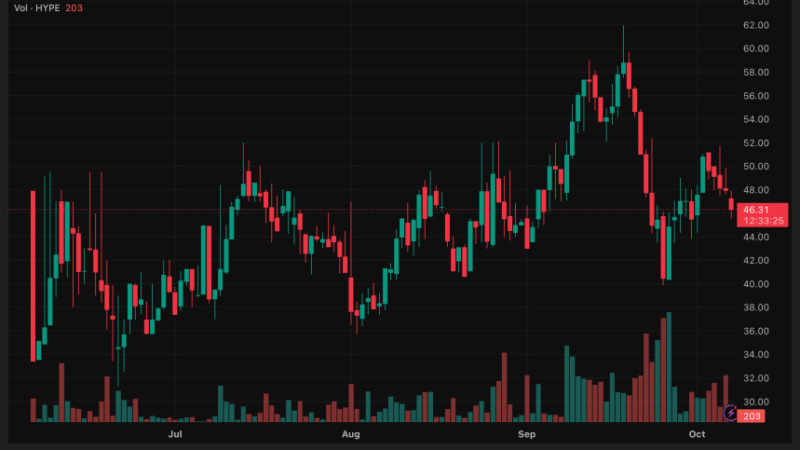 Hyperliquid (HYPE) Drops 6% to $45, But Analysts Say a $55–$60 Rebound May Be Next