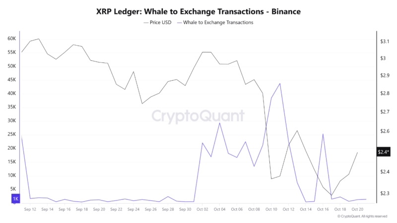 XRP Whales Flood Binance With Massive Deposits – Selling Pressure Mounts