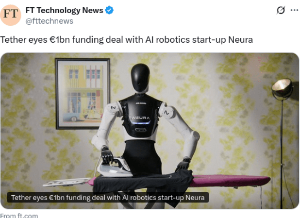 Tether’s $1B Neura Bet Puts AI Tokens In Focus As SUBBD Presale Heats Up