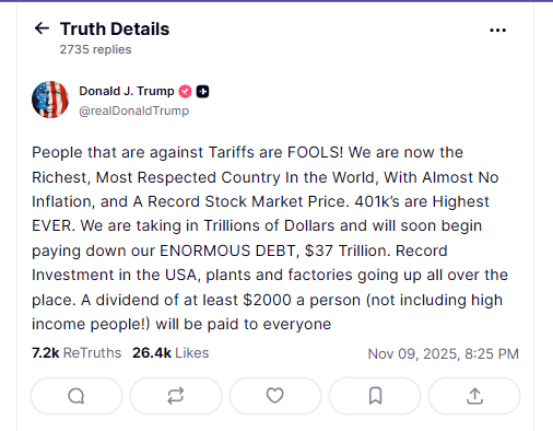 Trump Drops $400-Billion Dividend Bombshell For Americans — Crypto Market Erupts