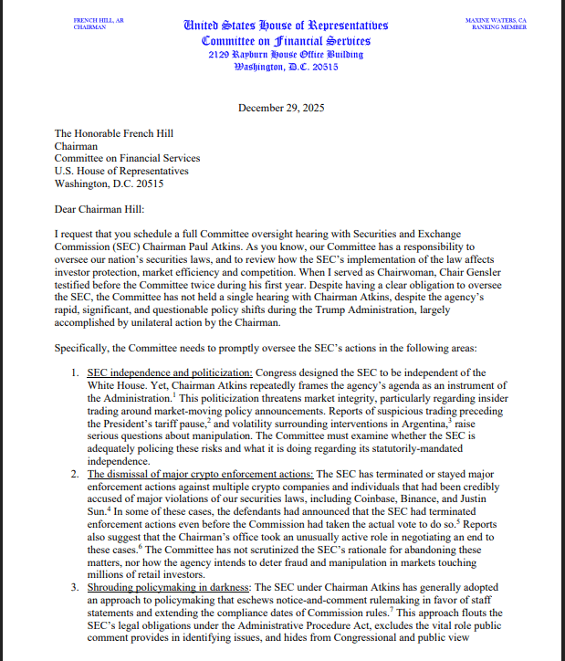 Crypto Policy In The Hot Seat As US Lawmaker Calls SEC Hearing