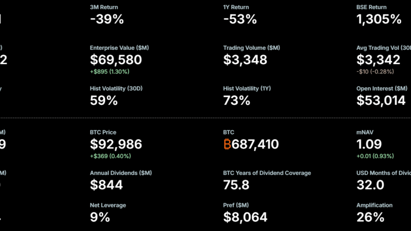 Michael Saylor’s Bitcoin Bet Faces Reality Check as Strategy Slips